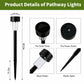 Solar powered decorative lights for lawn pathway illumination