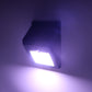 Alternative angle of solar powered outdoor LED wall light with motion sensor