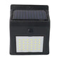 Night time security with waterproof solar powered LED wall lamp