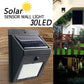 Energy saving solar motion sensor LED wall light for garden and driveway