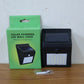 Comparison shot of  solar powered LED wall light on outdoor wall