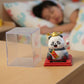 Automatic hand moving panda decor powered by solar energy