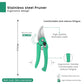 Efficiently cutting green shrub branches with Cisora garden pruning shears.