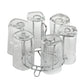 Compact Stainless Steel Glass Stand holding various drinkware items.