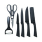 kitchen scissors and knife combo included in set
