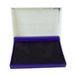 Durable ink stamp pad in casing, ensuring long-lasting performance.
