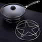 Compact stainless steel stove stand for balanced cookware support