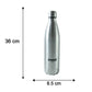 Vacuum insulated steel bottle with sleek look