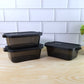 Food storage containers used for healthy meal prep and storing leftovers.