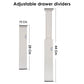Expandable drawer dividers maximizing storage space in office drawers