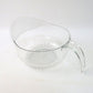 Lightweight transparent plastic bowl designed for easy handling