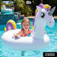 Colorful unicorn design inflatable swim ring for kids at the pool or beach