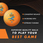 Single orange 3-star table tennis ball showing seamless surface