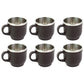 100ML compact stainless steel cappuccino mug from Apex six piece set