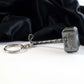 Close-up of hammer handles and metal alloy keychain detail