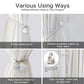 Magnetic curtain tieback securing a sheer white curtain with ease.
