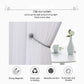 Magnetic curtain holdback with its two magnetic balls snapped together.
