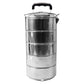 Detail of the robust and leakproof locking clip on the tiffin.