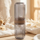 Space saving foldable glass container for travel
