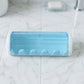 Front view of wall mounted protective toothbrush holder