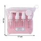 Refillable travel cosmetic bottles and cream jar for grooming and skincare