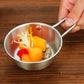 Small stainless steel tadka pan close-up detail