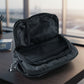 Organized interior mesh compartments in small gadget storage pouch