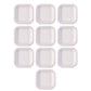 Empty square disposable food tray suitable for versatile food presentation.