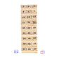 Close view of numbered wooden blocks used in Tumbling Tower game