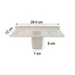 Dimensions of the 4-in-1 bathroom organizer showing length, width, and height.