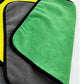 Folded microfiber cleaning cloth 40x30 cm ready for use or storage