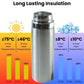 Reusable insulated steel water bottle with leakproof lid