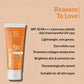 Smooth application of Vitamin C Sunscreen for skin brightening