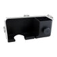 Side view of wall mounted hair dryer holder with multipurpose organizer