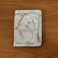 Marble style snap button card holder compact wallet