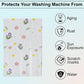 Top load washer covered with full body printed protective fabric cover
