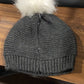 Model wearing the skull slouchy winter beanie cap, showcasing its fit and style.