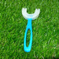 Pack of U-shaped silicone toothbrushes for toddlers and young kids.