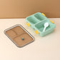 Bottom view of the BPA-free plastic lunch container, highlighting safe materials.