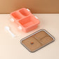 Close-up of the leak-proof silicone seal on the lunch box lid, preventing spills.