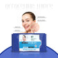 Close-up view of a soft, moist Beautiful Basics face wipe, ready to cleanse.