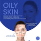 Close-up of Beautiful Basics Oily Skin Face Wipes packet with fruit extract details.