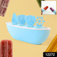 Close-up of frosty piggy face ice cream mould for homemade popsicles