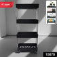Space-efficient movable storage trolley with caster wheels for easy mobility