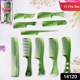 Multipurpose hair comb set with assorted plastic combs for styling and grooming