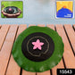 Floating solar water pump operating in pond displaying decorative water jet