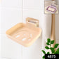 Waterproof self sticking soap dish rack with drainage slots