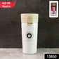 Thermal coffee flask showcasing double-wall insulation and compact design