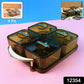 Four-piece dryfruit storage container set with luxury Liger pattern design