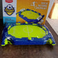Kids playing multiplayer tabletop football flickers indoor game